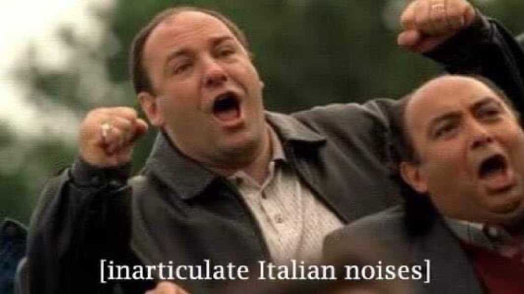 Inarticulate Italian noises